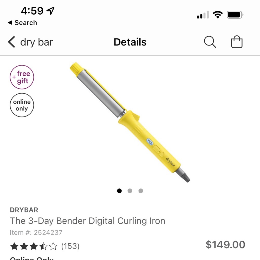 Dry Bar curling Iron 1 Inch